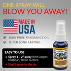 Scent Bomb Air Freshener Spray, 100% Oil Based Concentrated Air Freshener, Air Freshener Spray for Car, Room, Bathroom and Odor Eliminator (Tangerine Blast)