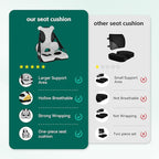 Memory Foam Lumbar Support Pillow, Car Seat Cushion, Office Chair Cushion, One Piece Chair Pad, Improve Posture, Sciatica, Hip & Back Coccyx Tailbone Pain