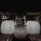 GIANT PANDA Bottom Seat Cover for Trucks&SUV, Front PU Leather Driver Seat Protector Fit for Chevy,Ram,Toyota,GMC,Ford F150 F-Series (Grey-2PCS)