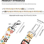 Cute Design 2-Pack Set Adjustable Pet Cat Dog Car Seat Belt, Adjustable Buckle Pet Car Harness Fabric Lanyard from 22 to 38 Inches Seatbelt Leash (Orange Passion Dog -Two Piece in one Set)