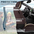 Car Seat Covers for Lexus ES 350 2007-2025, Premium Nappa Leather Car Seat Cover, Stylish Sport Seat Covers， Automobile Seat Cover Sets.(Luxury 2 Seats/Coffee Color)