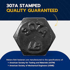 3/8 x 4 (50 Pack) Lag Screw Kit, 50 Screws and 50 Washers, Ceramic Black Ruspert Coating for Exterior Use, Meets ASTM A307 and ASME B18.2.1, Industrial/Commerical Grade by Makers Bolt