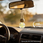Car Air Freshener Hanging 2 Pack, Sandalwood Scent Essential Oil Diffuser Long Lasting Up to 150 Days, Cute Car Accessories with 2 Vent Clip for Women Men Gift, Odor Eliminator