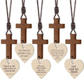 Sivak 5 Pcs Cross Car Air Fresheners Christian Heart Cross Hanging Gift for Driver Bible Car Mirror Rearview Decor Accessories Religious Scented Church Sunday School Gift