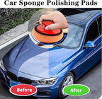6 Pcs Car Sponge Polishing Pads Professional Wax Applicator Pads with Handle for Car Polishing