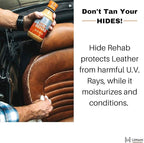 Lithium Hide Rehab Car Leather Cleaner and Conditioner - All Natural Premium Leather Conditioner for Car Interiors - Hydrates, Moisturizes, and Protects Leather - Leather Restorer (16 Ounce)