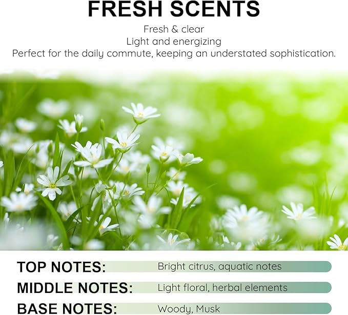 Smart Car Air Freshener Refill, Long Lasting Aroma Replacement, Aromatizante Para Carro Refill, Premium 10ml Perfume Selection, for Your Smart Car Diffuser, Set of 3 (Fresh Scents)