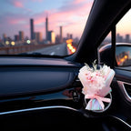 Pink Mini Dried Flowers Bouquet for Car Air Vent Clips, Air Outlet Perfume Decoration, Flower Gifts for Her Car FlowerVent Clips Air Fresheners Interior Accessories Automotive