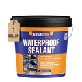 Liquid Rubber Waterproof Sealant - Rubber Paint - All Surface Leak Repair Indoor and Outdoor Flexible Roof Sealant, Water-Based, Easy to Apply, Original Black, 1 Gallon