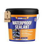 Liquid Rubber Waterproof Sealant - Rubber Paint - All Surface Leak Repair Indoor and Outdoor Flexible Roof Sealant, Water-Based, Easy to Apply, Original Black, 1 Gallon