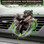 Car Vent Clips - Bear Pilot Car Air Freshener Vent Clip with Rotating Propeller, Durable and Easy to Install, 2.1"x2.5"x2.4" Versatile Size, 2 Aroma Tablets Included, Adds a Playful Touch to Interior