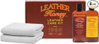 Leather Honey Complete Leather Care Kit: Cleaner, Conditioner, 2 Cloths. Non-Toxic Leather Care Made in the USA Since 1968. Restore Couches, Car Seats & Interior, Jackets, Shoes & Bags. for Any Color