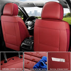 Car Seat Covers,Car Seat Protector Waterproof,Seat Covers Front Set, Car Seat Protectors,Automotive Seat Covers Fit for Most Cars Wine Red