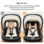 Baby Travel Pillow for Infant Car Seat, Adjustable Infant Head Neck Support, Portable Stroller Headrest Pillow for Toddler, Banana Baby Travel Headrest Pillow for Pushchair, Swings, Brown