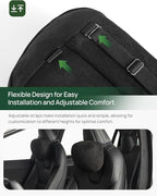 TPARTS Headrest Neck Pillow for Tesla Model 3/Y/X/S, Soft Faux Suede Fabric Car Neck Support Pillow Cushion for Traveling (Filled with Dupont Sorona Fiber)-1pc Black