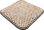 LACDL Beaded Car Seat Covers for Cars, Cooling Bead Seat Cover for Trucks & SUVs - Auto Ventilated Seat Cooler Pad, Natural Wood Breathable Beads - Sweat Protector for Summer, Burlywood