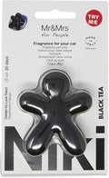 Mr & Mrs for People Car Air Freshener with Refill Niki Blister Air Vent Clip (Black-Black Tea)