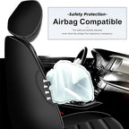 AOMSAZTO Custom Fit Seat Covers for Toyota Highlander 2014-2019 3-Rows 7 Seats, Second Row W/Captain Chairs Full Set Faux Leather Car Seat Cover Black