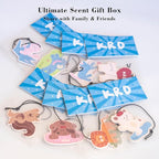KRD 8 Pack Cute Animal Car Air Freshener Hanging, Assorted Scents Variety Set, Funny Cat Dog Elephant, Long Lasting Car Freshener, Unique Decor