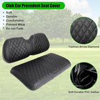 Club Car Precedent Seat Covers, Golf Cart Seat Covers for Precedent OEM Ordinary Seat-Thick Premium Marine Leather Custom Diamond Comfortable/Anti-Scratch/Anti-Fading/Easy to Install
