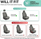 FH Group Automotive Car Seat Covers Front Set Premium 3D Air Mesh Front Seat Covers, Airbag Compatible Universal Fit Interior Accessories for Cars Trucks and SUVs - Red