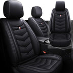 Front Seat Cover for Toyota Highlander 2001-2025, Waterproof Durable Premium Leather Car Seat Protector, Comfortable Anti-Slip Stylish Sport Seat Cover(2 Seats Standard,Black)