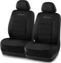 Skechers Memory Foam Car Seat Covers,Thick Cool Touch Fabric Seat Covers Front Seat Covers Airbag Compatible,Automotive Comfort Protection for Most Cars,Vans,Trucks,SUV,Black