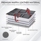 Huidasource Tacoma Front Car Seat Covers, Leather Seat Cushion Cover Fit for 3rd Gen Toyota Tacoma 2016-2023 Double&Crew Cab SR,SR5, Limited,TRD Pro, TRD Sport, TRD Off-Road(Front Pair/Black&White)