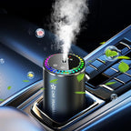 Mist Ultrasonic Humidifier Car Fragrance Diffuser Sure Here's A Product Title for Listing Air Freshener with Colorful Light Rechargeable Auto Pine Needles