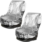 BBTO 2 Pcs Car Seat Sun Shade Covers Baby Car Seat Coolers Protector Reflective Carseat Sunshade Infant Shield Heat UV Sunlight Keep Baby Toddler Child Cool Travel Safety(Classic,Silver)