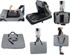 EliteField 3-Door Folding Soft Dog Crate with Carrying Bag and Fleece Bed (2 Year Warranty), Indoor & Outdoor Pet Home (30" L x 21" W x 24" H, Light Gray)
