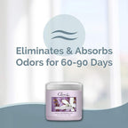 Clear Air 15oz Gel Odor Eliminator - Absorb & Remove Strong Odors from Pets, in Bathrooms, Basements, Garage, Cars, RVs & Boats - Eliminate Tough Odors with Essential Oils (Vanilla Lavender, 2-Pack)