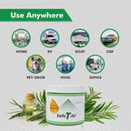 Tea Tree Oil Air Freshener Gel – Natural Odor Eliminator for Car, Home & Bathroom – Removes Smoke, Pet & Musty Odors – Long Lasting Deodorizer (400g / 14 oz Jar)
