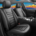 Fit Corolla Car Seat Covers for Toyota Corolla 2000-2024 2025 2026 - Upgraded Premium Waterproof & Breathable Leather, Airbag Compatible, All-Weather Seat Cushion Protector (Full Set, Black)