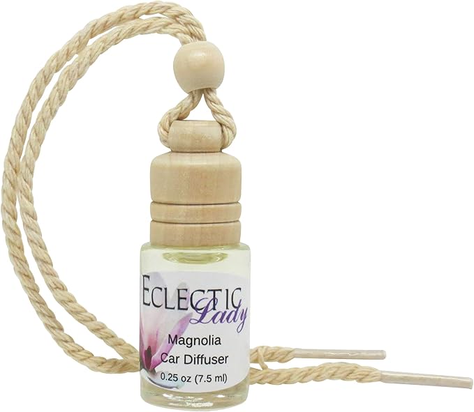 Magnolia Scented Car Diffuser By Eclectic Lady, 7.5 ml, Air Freshener, Aromatherapy Diffuser, Premium Grade Fragrance Oil