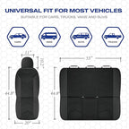 Skechers Memory Foam Seat Covers,Leather Car Seat Covers, Ultimate Comfort & Support Seat CoversFull Sets,Airbag Compatible, Automotive Universal Fit Most for SUVs, Vans, Sedans, Cars, Trucks,Black
