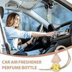 Demissle 50 Pcs Hanging Car Air Freshener Car Diffuser Bottles Empty Glass Perfume Diffuser Bottles Pendant Bulk for Essential Oils Fragrance Aromatherapy Bottle Ornament(Diamond and Triangle)