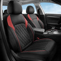 Coverado Automotive Seat Covers, Faux Leather Seat Covers Front Seat, Luxury Car Seat Covers, Seat Cushion, Front Driver Seat Covers, Car Seat Protector Truck Accessories Fit Most Cars, Black&Red