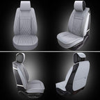 Aierxuan Front Car Seat Covers Universal Fit for Honda Civic Accord CRV, Toyota Camry Prius Rav4 Corolla, Kia, Lexus, Nissan, Mazda, Jeep Cherokee and Most Cars, with Waterproof Leather (Grey)