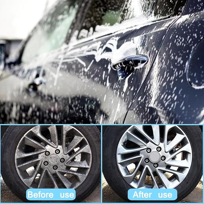 2 Set Wheel & Tire Brush Cleaner for Car, FineGood Wheel Brushes for Cleaning Wheels Auto Wheel Cleaning Brush Bristle Brush Cleaning Tools