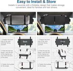 Veharvim Sun Visor Extender for Car (Polarized, UV400, Zipper Slider, 2 Side Sunshade, PC Lens) Visor Extender Attachment for Car Visor, Anti-Glare for Safe Driving