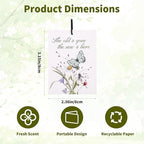4pcs Christian Car Air Freshener, 3.15x2.36in/8x6cm Portable Cute Bible Verses Car Hanging Air Freshener with Pretty Bow and Floral Patterns for Cars Bathroom Dorm Books Decor(Green)