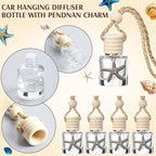 Qinyoung 30 Pack Car Diffuser Bottles Appreciation Gifts for Staff Air Freshener Hanging Empty Bulk Essential Oil Perfume Diffuser Pendant Bottle with Starfish Story Charms Gift for Valentines Day