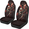 Skull Butterfly Car Seat Covers Comfortable Front Car Seat Covers Elastic Fabrics Cars Interior Automotive Easy Installation Universal Fit Most Cars,SUV, Trucks