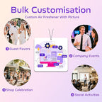 HINFKA 10-1000 Pcs Custom Air Fresheners with Picture – Personalized Double-Sided Photo or Logo Bulk Air Freshener, Customized Gifts for Corporate and Business Branding
