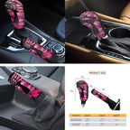 FKELYI Deer American Flag Car Seat & Gear Shift Set, Sugar Skull Steering Wheel Cover, Cup Coasters, Headrest Covers, 10pcs