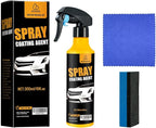 Nano Hydrophobic Ceramic Coating, 300ml Car Coating Spray Kit,Easy-to-Spray Auto Paint Protection, Includes Microfiber Cloth for Vehicle Shine & Protection