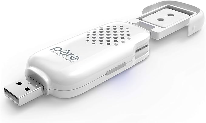 Pure Enrichment PureSpa USB Personal Aroma Diffuser - Portable, BPA-Free Essential Oil Diffuser with 3 Aromatherapy Refill Pads - Ideal for Car, Computer, and Travel