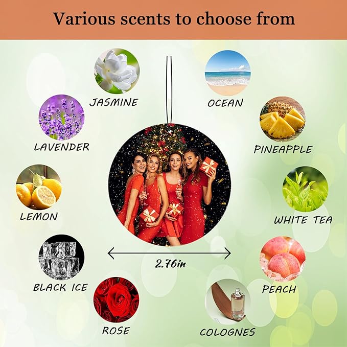 50-1000Pcs Custom Air Fresheners with Picture, Personalized Double Sided Photo/Text/Logo Air Freshener, Customized Gifts for Branding Business Events Promotions