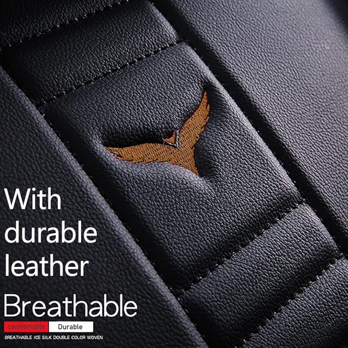for Toyota RAV4 2008-2025 Car Seat Covers, Full Coverage Customized Seat Covers Premium Leather Waterproof Stain-Resistant Easy to Install (Front Set, Black&Coffee)